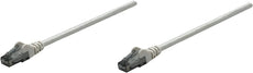 Intellinet IEC-C6-GY-1, Network Cable, Cat6, UTP, RJ45 Male / RJ45 Male, 0.3 m (1 ft.), Gray, Part# 340526