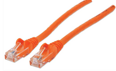 Intellinet IEC-C6-OR-10,  Network Cable, Cat6, UTP, RJ45 Male / RJ45 Male, 3.0 m (10 ft.), Orange, Part# 342278