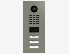 Doorbird D2103V, IP VIDEO DOOR STATION, RAL 7033, stainless steel, powder-coated, semi-gloss, Part# 423886247
