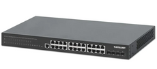 intellinet 28-Port L2+ Fully Managed PoE+ Switch with 24 Gigabit Ethernet Ports and 4 SFP+ Uplinks, IPS-28GM04-10G-370W, Part# 561846