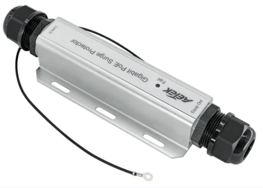 AETEK SD-201, Outdoor 2.5G PoE++ Surge Protector, 20KV/10KA, Hardened Grade IP67, Part# 640477