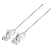 Intellinet IEC-C6A-WT-7-SLIM, Cat6a UTP Slim Network Patch Cable, Copper, 30 AWG, RJ45, 7ft (2m), White, Part# 744072