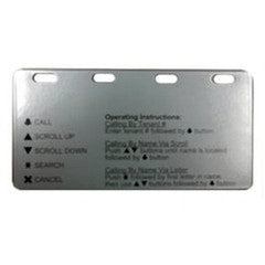 AiPhone GT OP. PLATE PLATE DESCRIBING OPERATION OF GTA/GTV-DES ENTRY PANEL, Stock# GT OP. PLATE