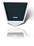 Valcom  Corner Wall Mount Speaker, Gray Metal, Black Grille ~ Stock# V-1054 ~ NEW