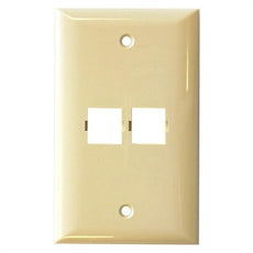 Suttle 2-Port Faceplate, Single Gang, Smooth Finish