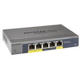NETGEAR GS105PE-100NAS ProSafe Plus 5-port Gigabit Switch with PoE and PD, Stock# GS105PE-100NAS