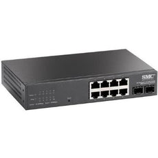 SMC Networks SMCGS10C-Smart NA 8 Port 10/100/1000 Advanced Smart Switch plus 2 SFP uplink ports, Stock# SMCGS10C-Smart NA