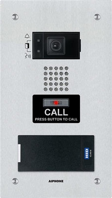 Aiphone IX-DF-HID IP FLUSH VIDEO DOOR STN. W/ HID PROXPOINT PLUS CARD READER, Stock# IX-DF-HID