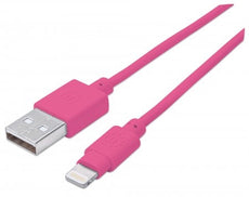 INTELLINET/Manhattan 394222 iLynk Lightning Cable  3ft PINK, Stock# 394222