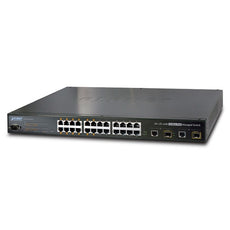 PLANET FGSW-2612PVM SNMP Managed 12-Port 802.3af 10/100 PoE Ethernet Switch + 2-Port 1000Base-T/MiniGBIC, Stock# FGSW-2612PVM