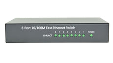 Syncom CA-F8 8-Port 10/100Mbps Fast Ethernet Switch, Metal, Stock# CA-F8