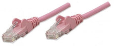 INTELLINET/Manhattan 453035 Network Cable, Cat5e, UTP 0.5 ft. (0.15 m), Pink (50 Packs), Stock# 453035