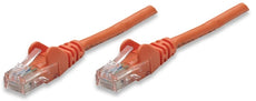 INTELLINET/Manhattan Network Cable, Cat5e, UTP 1 ft. (0.3 m), Orange (50 Packs), IEC-C5-OR-1, Stock# 347464