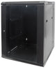 Intellinet 19 Inch Double Section Wallmount Cabinet, 9U, 21.7 Inch (550 mm) Depth, Assembled, Black, Part# 711845