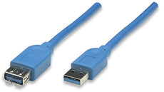 Manhattan 322447 SuperSpeed USB Extension Cable 3 m Blue, Stock# 322447