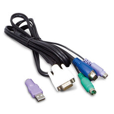 PLANET KVM-DCB-3 3 Meter 1-to-3 DKVM Combo Cable for KVM Switches, Stock# KVM-DCB-3