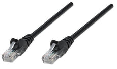 INTELLINET/Manhattan Network Cable, Cat5e, UTP 1.5 ft. (0.5 m), Black (50 Packs), IEC-C5-BK-1.5, Stock# 345125