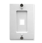 ICC WALL PLATE, TELEPHONE, 1-PORT, WHITE Stock# IC107FWPWH