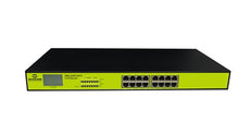 Syncom CMA-G16P-330LX 16 Port Gigabit Ethernet PoE Switch, LCD Usage Display, Stock# CMA-G16P-330LX