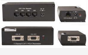 SPECO VGADISTK5 VGA Monitor Dist Amp, 1 Input to 5 Outputs over CAT5E, Stock# VGADISTK5