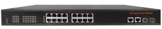 ENS 20 Ports With 16CH PoE Switch, Part# C-POE-SW1602G-AT