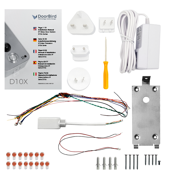 Doorbird Replacement mounting kit for DoorBird IP Video Door Station D10x Series, Part# 423860087
