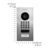 DoorBird IP Video Door Station D1101V Flush-mount, stainless steel V2A, brushed, incl. flush-mounting housing