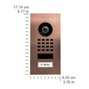 DoorBird IP Video Door Station D1101V Flush-mount, stainless steel V2A, brushed, incl. flush-mounting housing