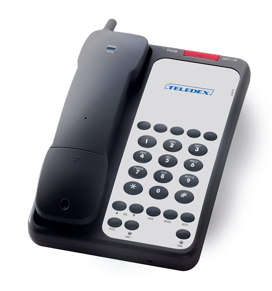 Teledex DCT1905, Opal Series 1.9GHz – Analog Cordless Phone, 1 Line, Black, Part# OPL951491