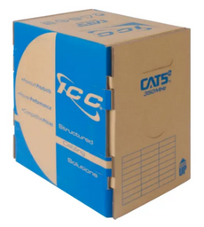 ICC Cat 5E, 350 UTP, Solid Cable, 24G, 4P, CMR, 1,000 FT, Blue, Part# ICCABR5EBL