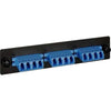ICC Adapter Panel, 3 Quad LC, 12F, SM, Blue, Part# ICFOPL16BK