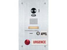 AIPHONE Video Door Station with Emergency and Standard Call Buttons, French Signage, Part# IS-DVF-2RA-FR