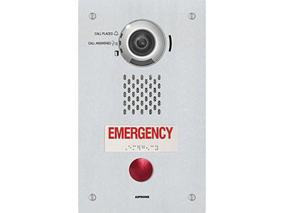 AIPHONE SIP Compatible IP Video Emergency Station IP65 & IK07, Part#  IX-DVF-RA-FR