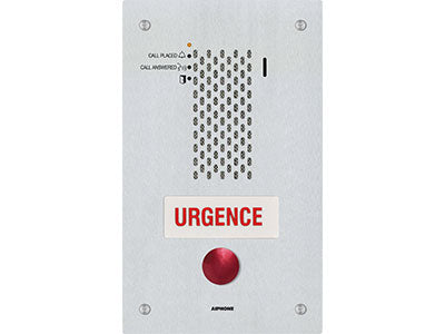 AIPHONE SIP Compatible IP Emergency Station ADA Compliant with a Single Emergency Call Button (French), Part# IX-SSA-RA-FR
