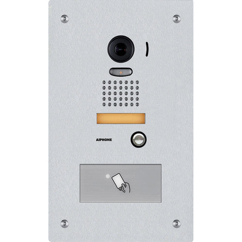 Aiphone JP-DVF-HID JP Series Flush Mount Video Door Station with HID Proximity Card Reader