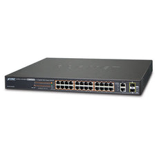 Planet 24-Port 10/100TX 802.3at PoE + 2-Port Gigabit TP/SFP Combo Web Smart Ethernet Switch / 420W PoE budget, Stock# PN-FGSW-2624HPS4