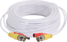 ENS HD Grade 125' Pre-made Siamese Coaxial BNC Cable, White, Part# ST-AK125WHD
