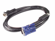 AP5257 - Apc By Schneider Electric Keyboard / Video / Mouse (kvm) Cable - 15 Pin Hd D-sub (hd-15); 4 Pin Usb Type A - Apc By Schneider Electric