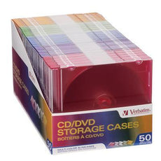 94178 - Verbatim Americas Llc 50pk Cd Dvd Color Slim Storage Cases - Verbatim Americas Llc
