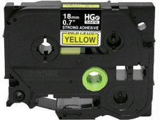 HGES6415PK - Brother Mobile Solutions 0.7 In X 26.2 Ft (18mm X 8m), Black Ink On Yellow Label, 5 Pack - Brother Mobile Solutions