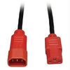 P004-004-RD - Tripp Lite 4ft Computer Power Cord Extension Cable C14 To C13 Red 10a 18awg - Tripp Lite