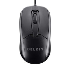 F5M010QBLK - Belkin International Inc Wired Mouse, Ergnmic, Usb Plug/play, Brown Box - Belkin International Inc