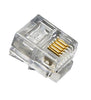 Mod Tel Plug Flat Stranded 6p4c 100pk