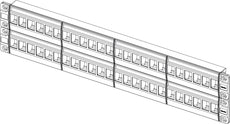 Modular Blank Patch Panel 48 Ports 2u