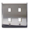 Faceplate- Stainless Steel-2-gang-4-port