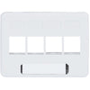 Faceplate- Furniture- Nema- 4-port White