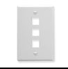 Faceplate- Oversized- 3-port- White