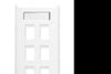 Faceplate- Id- 1-gang- 6-port- White