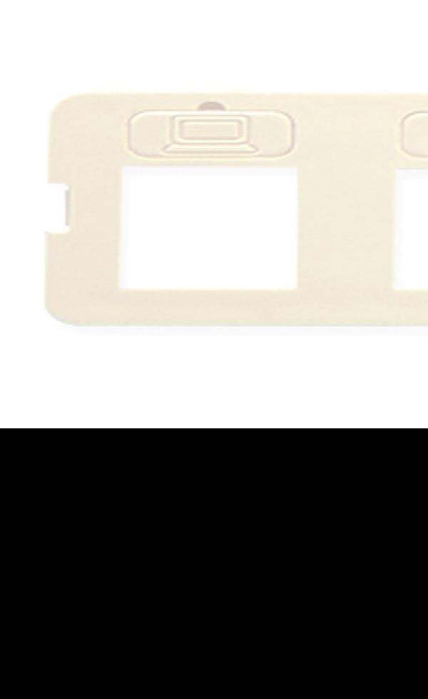 Bezel- Elite- Flat- 2-port- White