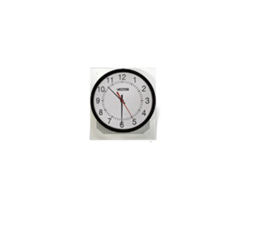 VALCOM IP Speaker Faceplate Unit w/Analog Clock, White, Part# VIP-429A-A